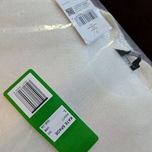 Kate Spade Hoot Embellished Owl Sweater Cream Large NWT KE917 Merino Wool $349